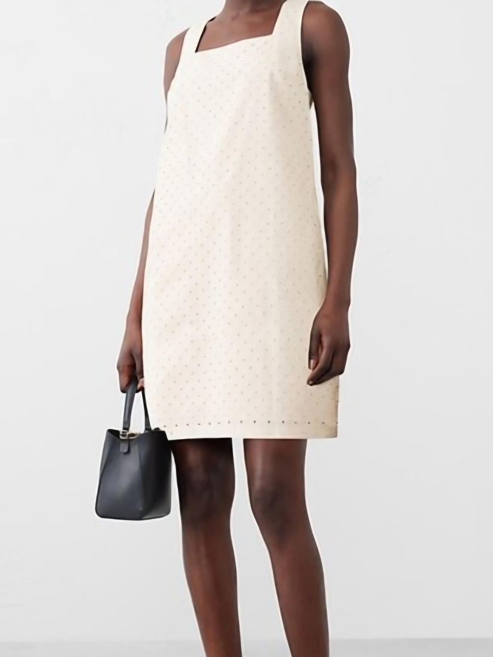 Banana Republic Cream Square-Neck Shift Dress